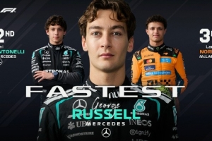 F1日本站一练成绩：梅赛德斯包揽前二，迈凯伦三四法拉利五六